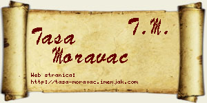 Tasa Moravac vizit kartica